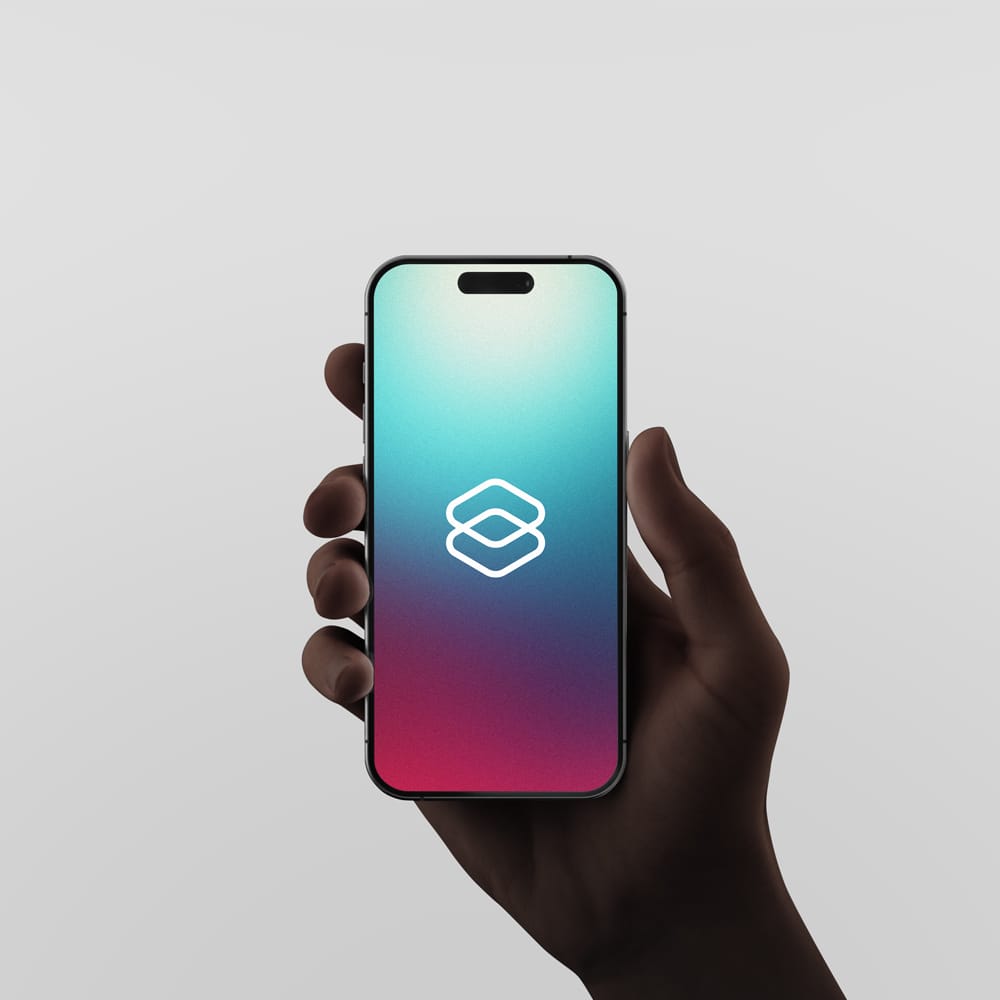 Free Hand-Held iPhone Front View Mockup PSD