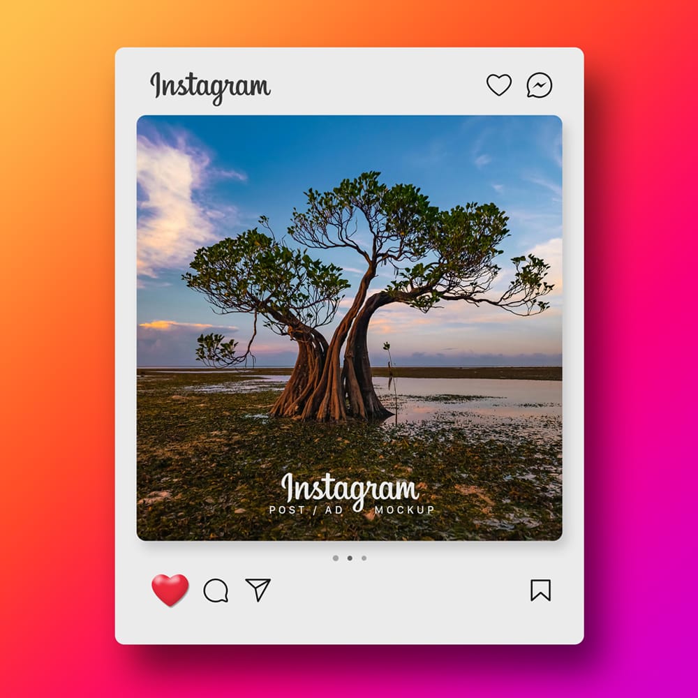 Free Instagram Post / Ad Mockup PSD 2025