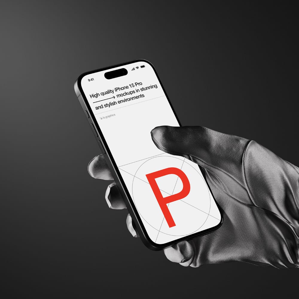 Free Intuitive iPhone 15 Pro Mockup PSD
