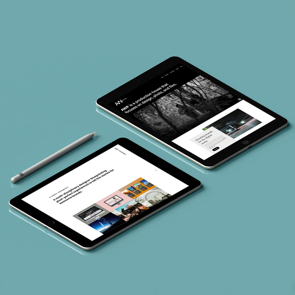 Free Isometric iPad Pro Mockup PSD