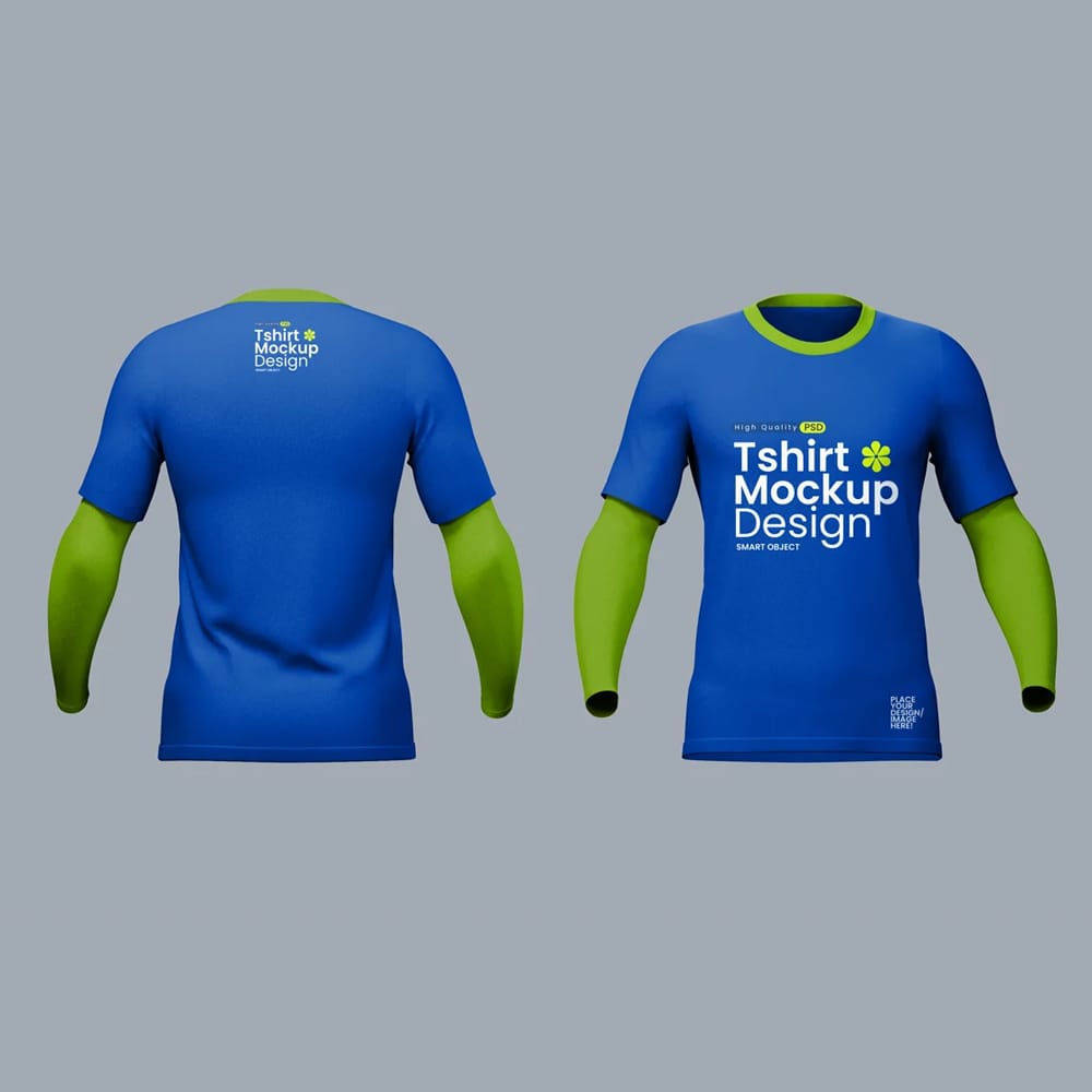 Free Long Sleeve Tshirt Mockup PSD