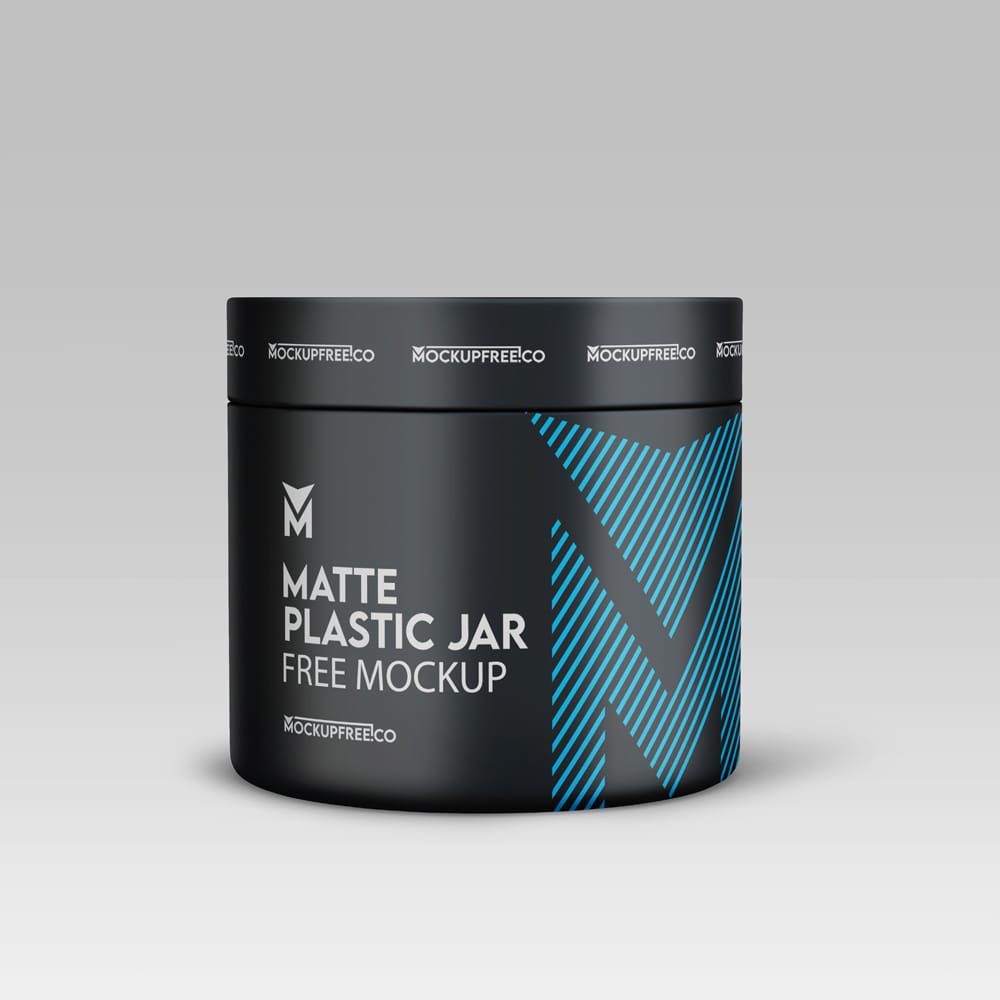 Free Matte Plastic Jar Mockup PSD