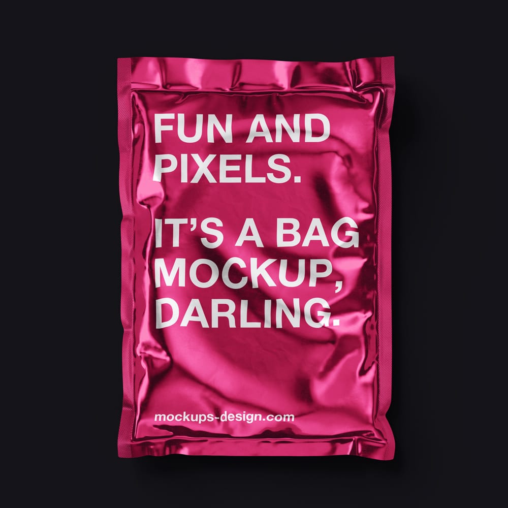 Free Metallic Bag Mockup PSD