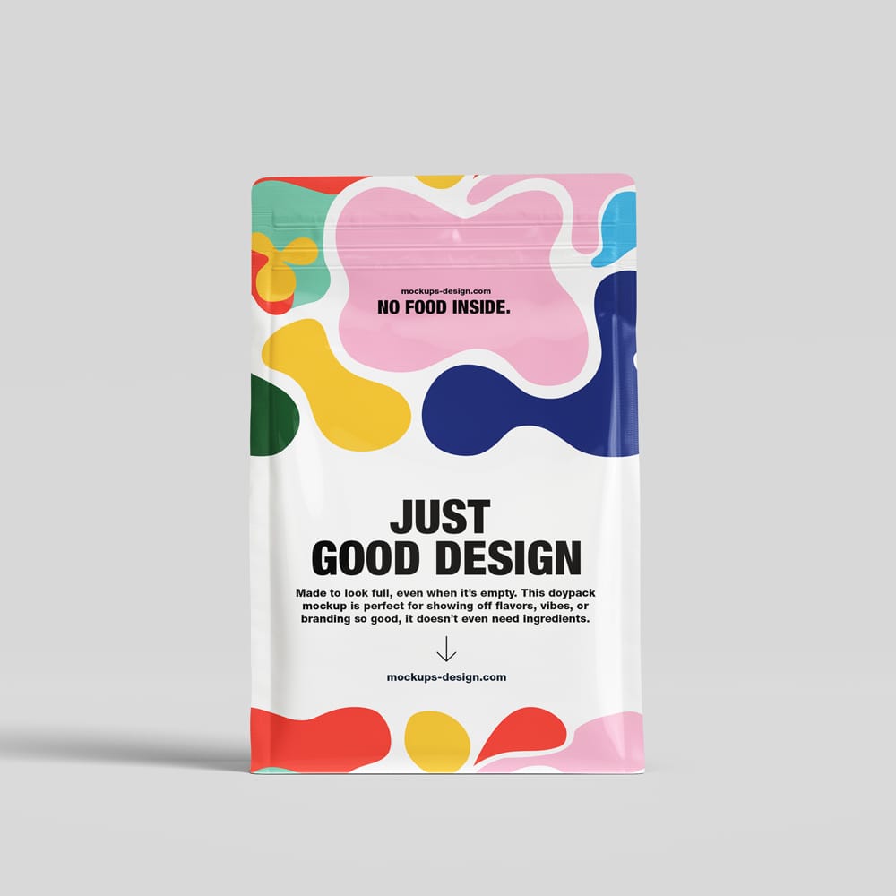 Free Minimal Doypack Mockup PSD