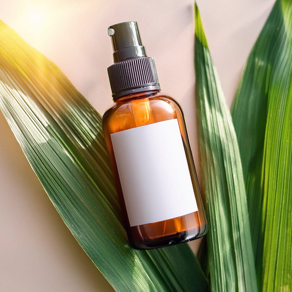 Free Nature Cosmetic Spray Bottle Mockup PSD