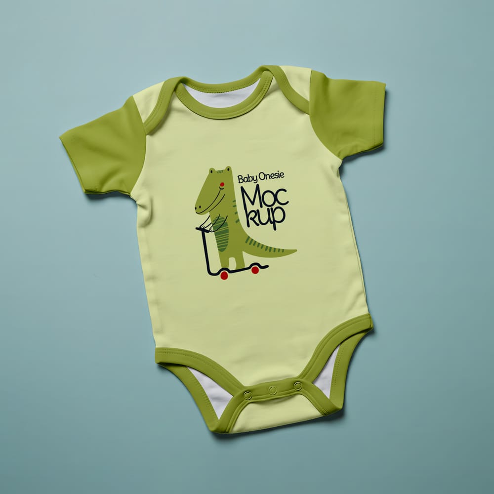 Free Onesie Baby Clothes Mockup PSD