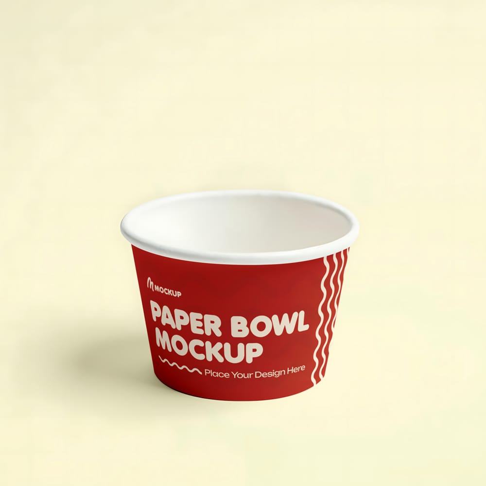 Free Paper Bowl Mockup PSD