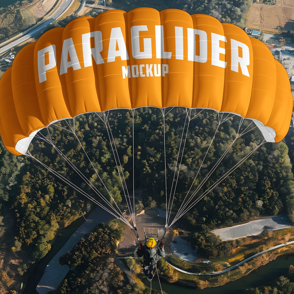 Free Paraglider Mockup PSD