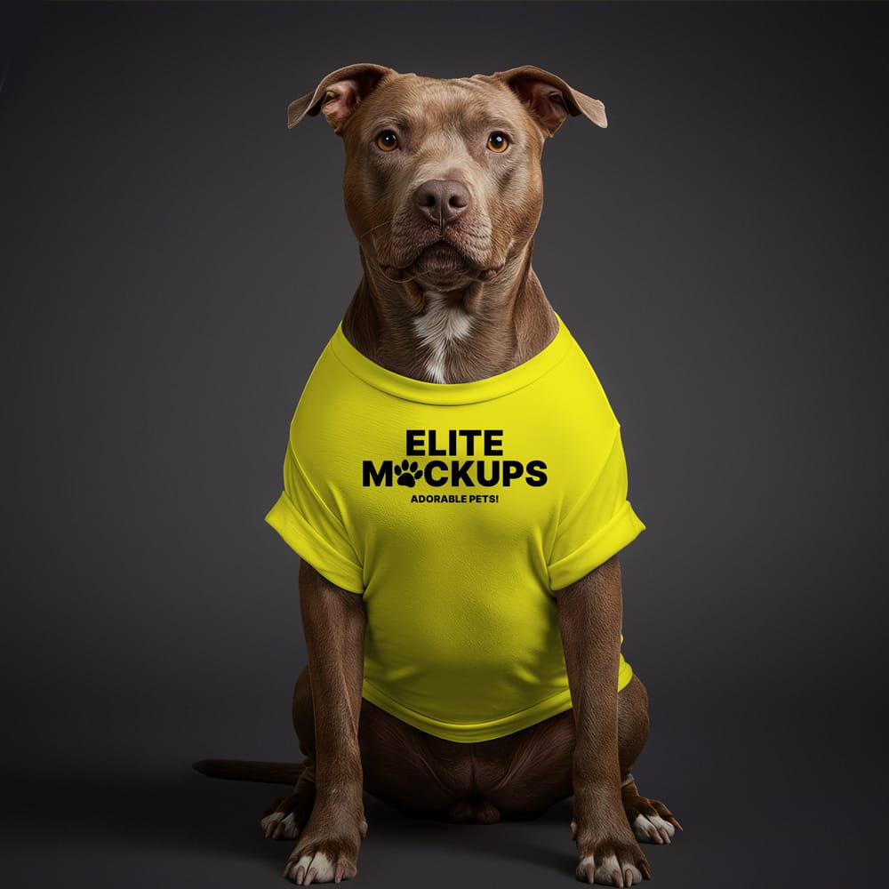 Free Pitbull T-Shirt Mockup PSD