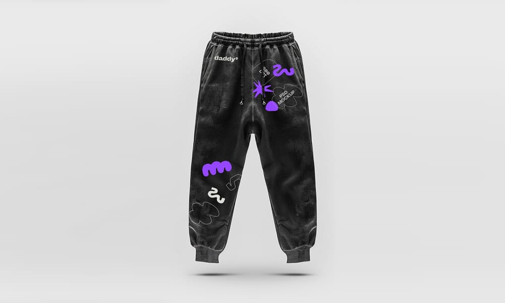Free Plaid Sweatpants Mockup PSD