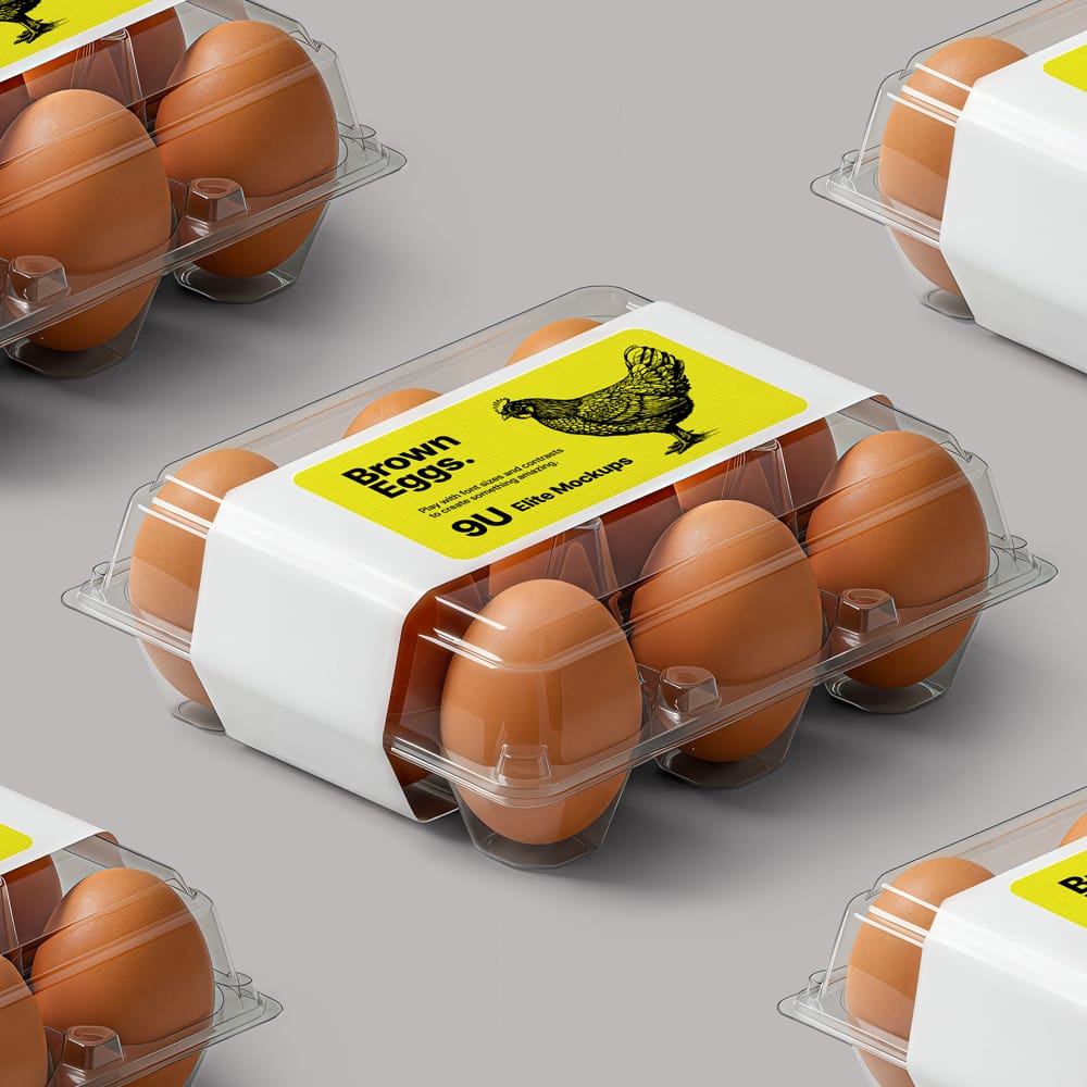 Free Premium Egg Packaging Mockup PSD
