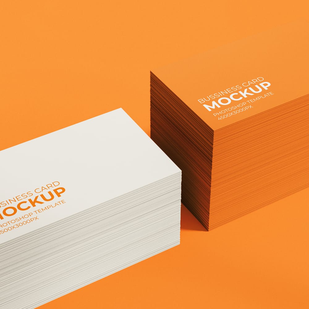 Free Realistic Business Card Mockup PSD for Brand Identity