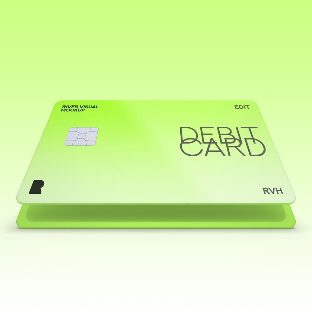Free Realistic Debit Card Mockup PSD