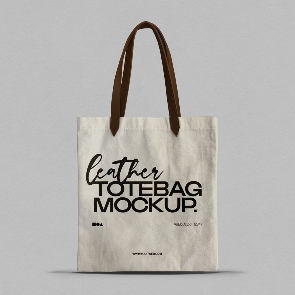 Free Realistic Shopping Tote Bag Mockup PSD