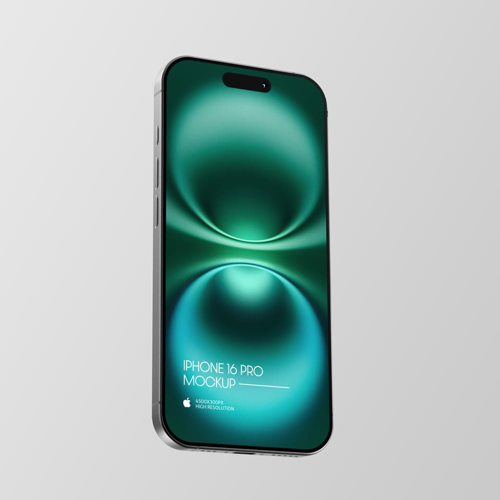 Free Simple iPhone 16 Pro Mockup PSD
