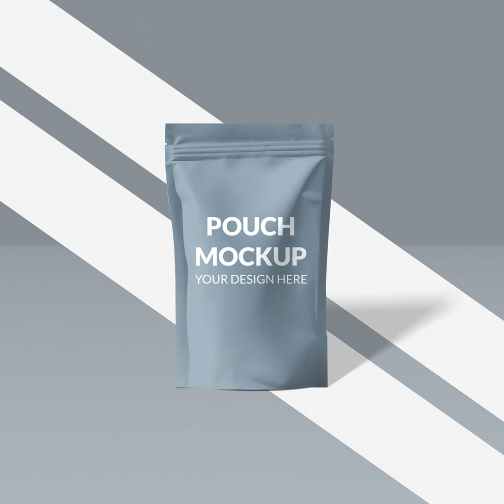 Free Stand-Up Pouch Packaging Mockup PSD