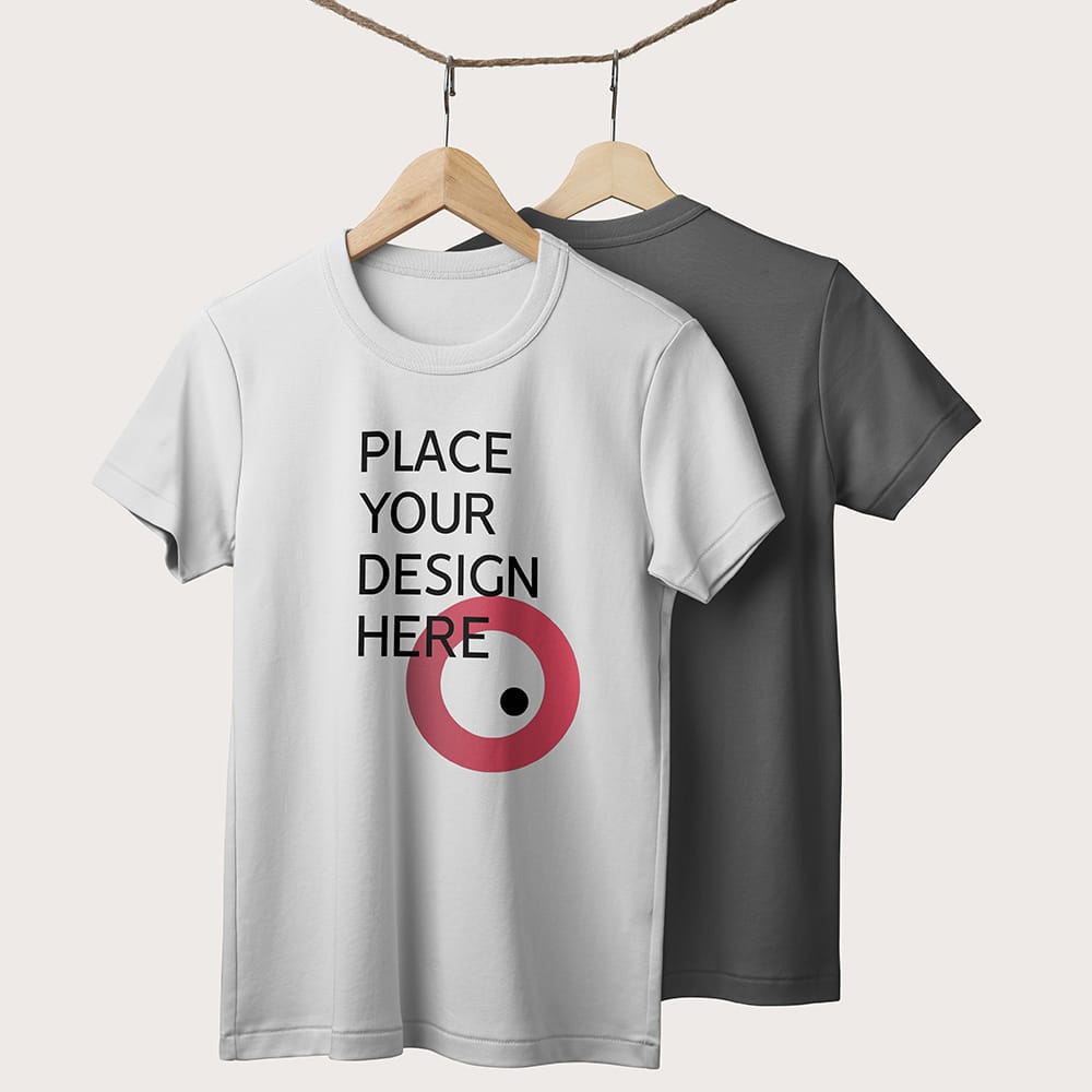 Free T-Shirt On Hanger Mockup PSD