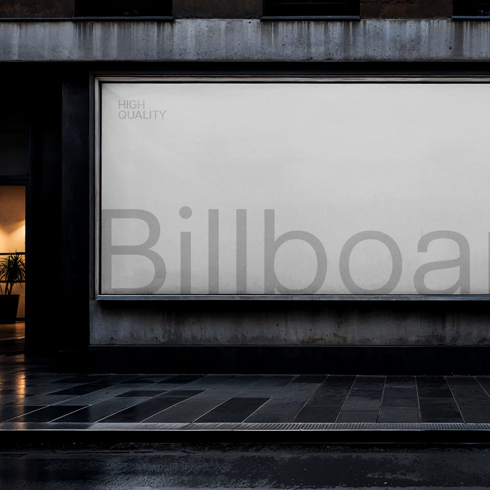 Free Urban Advertising Billboard Mockup Template PSD