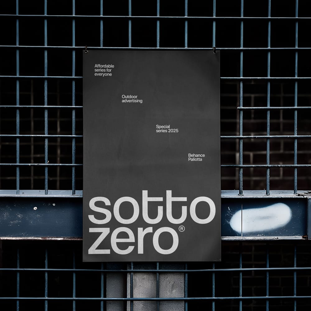 Free Urban Mesh Fence Poster Mockup PSD