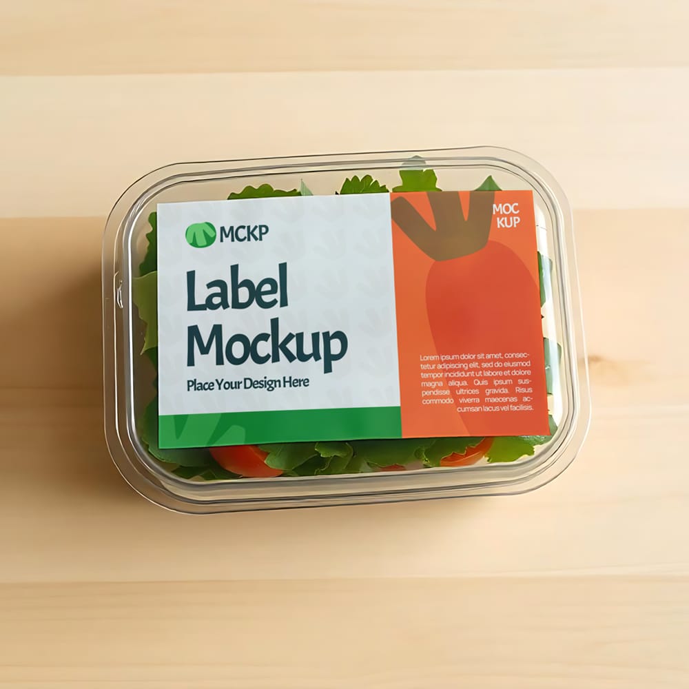 Free Vegan Packaging Mockup PSD