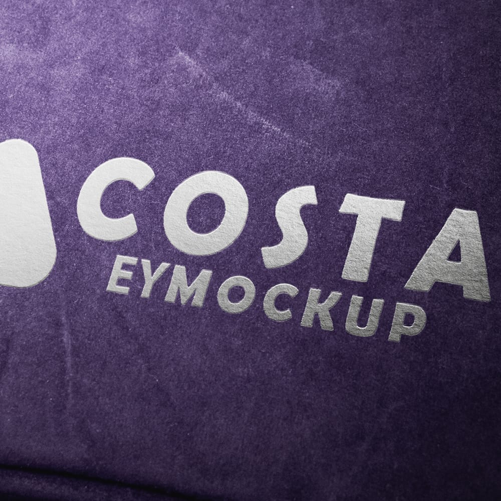 Free Velvet Costa Bag Logo Mockup PSD