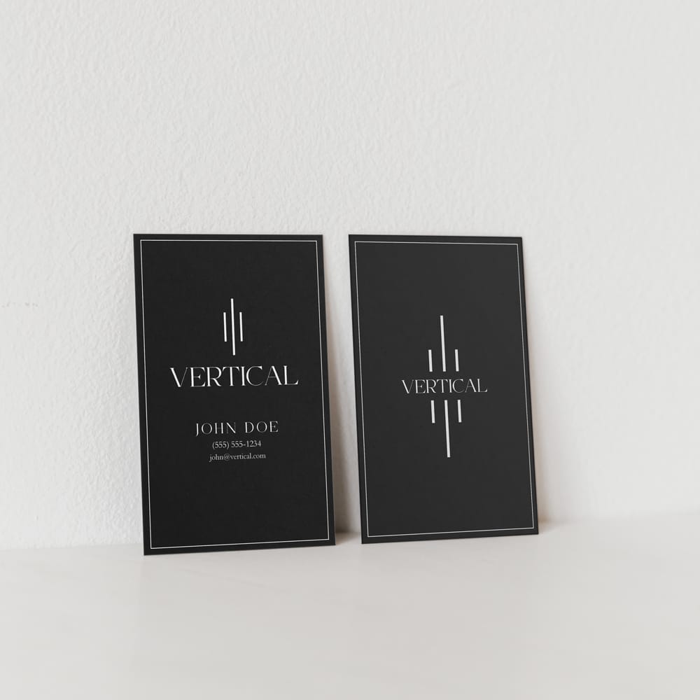 Free Vertical Standup Business Card Mockup PSD