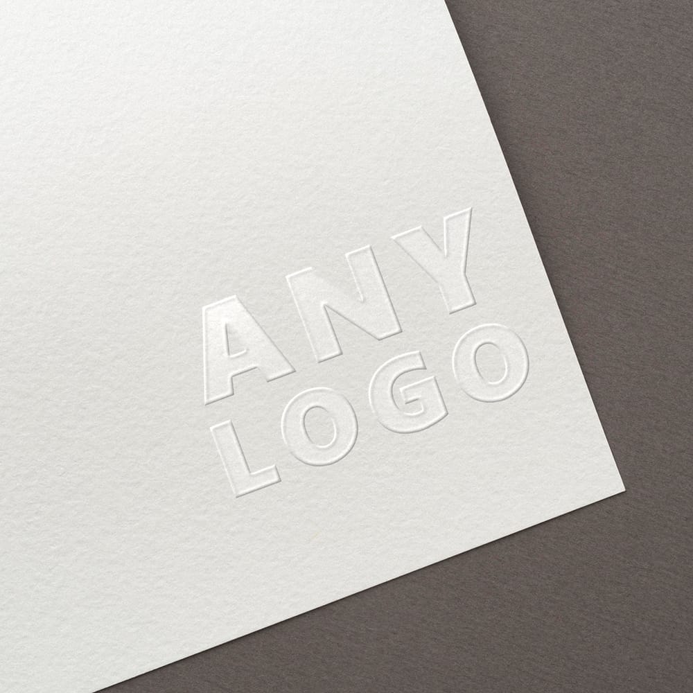 Free White Sheet Emboss Mockup PSD