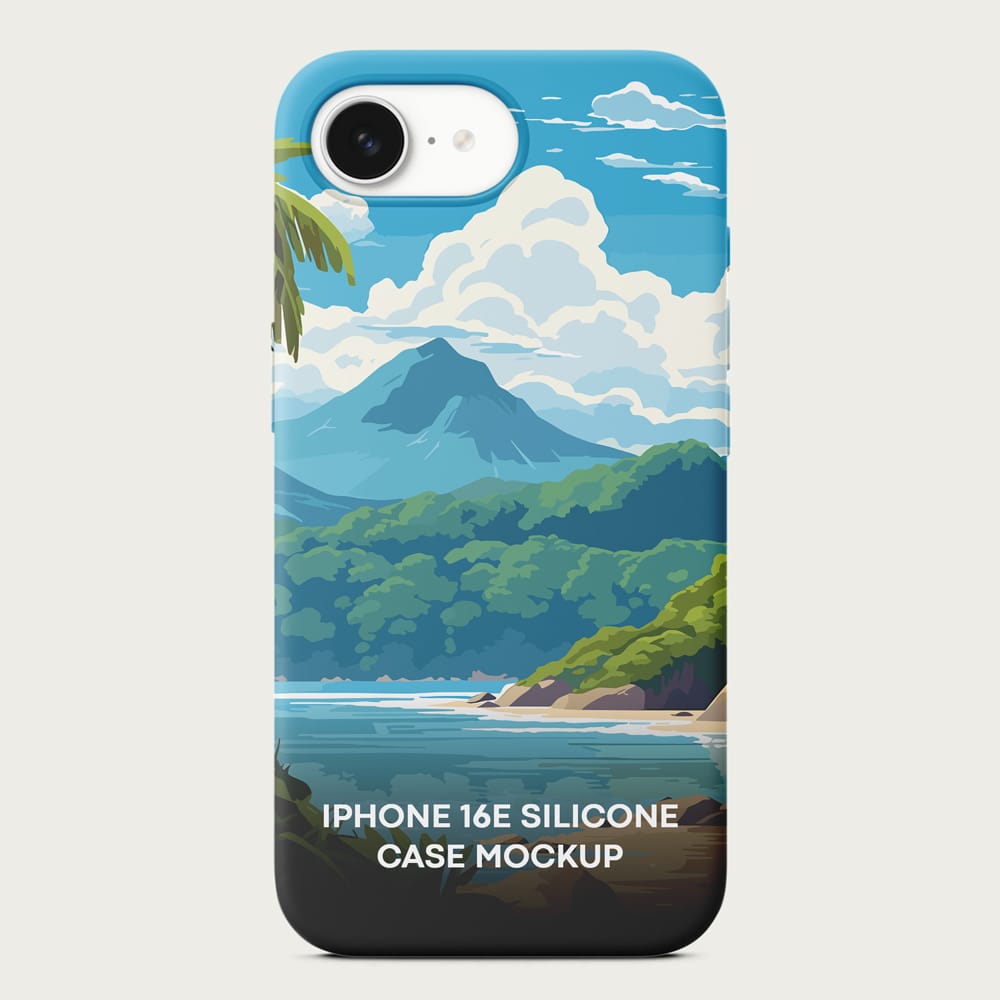 Free iPhone 16e Case Mockup PSD