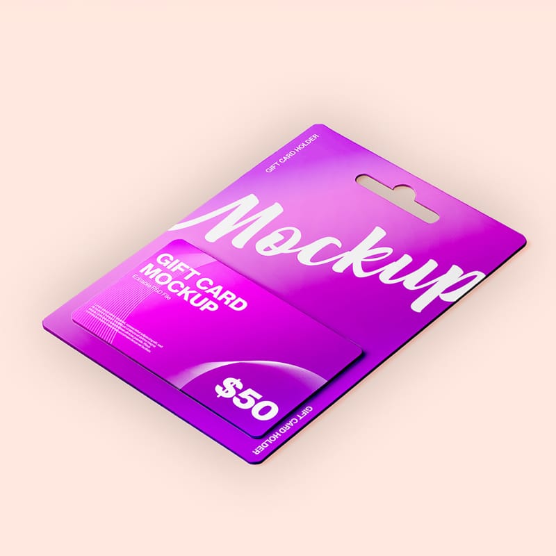 Gift Card Mockup Template PSD