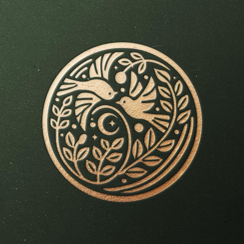 Gold Pressed Logo Mockup PSD