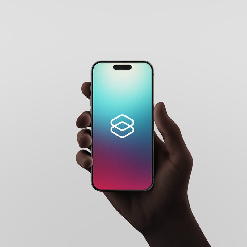 Hand-Held iPhone Front View Mockup PSD