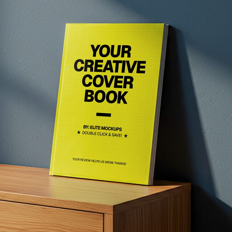 High-Impact A4 Cover Book Mockup PSD