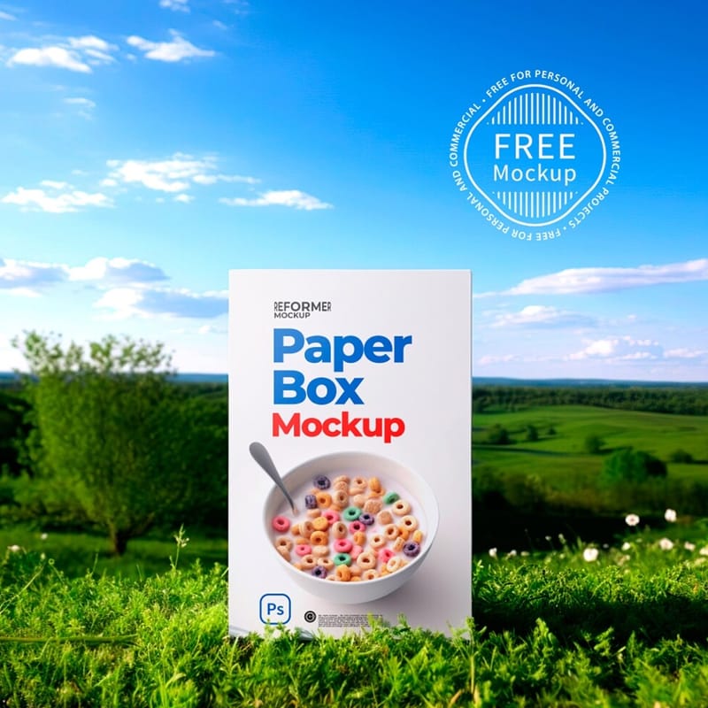 High-Quality Paper Box Mockup PSD