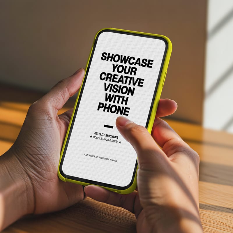 High-Res Premium Phone Mockup PSD