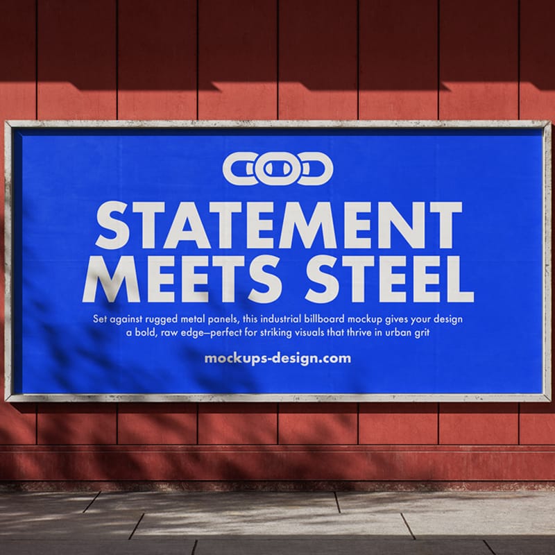 Industrial Billboard Mockup Template PSD