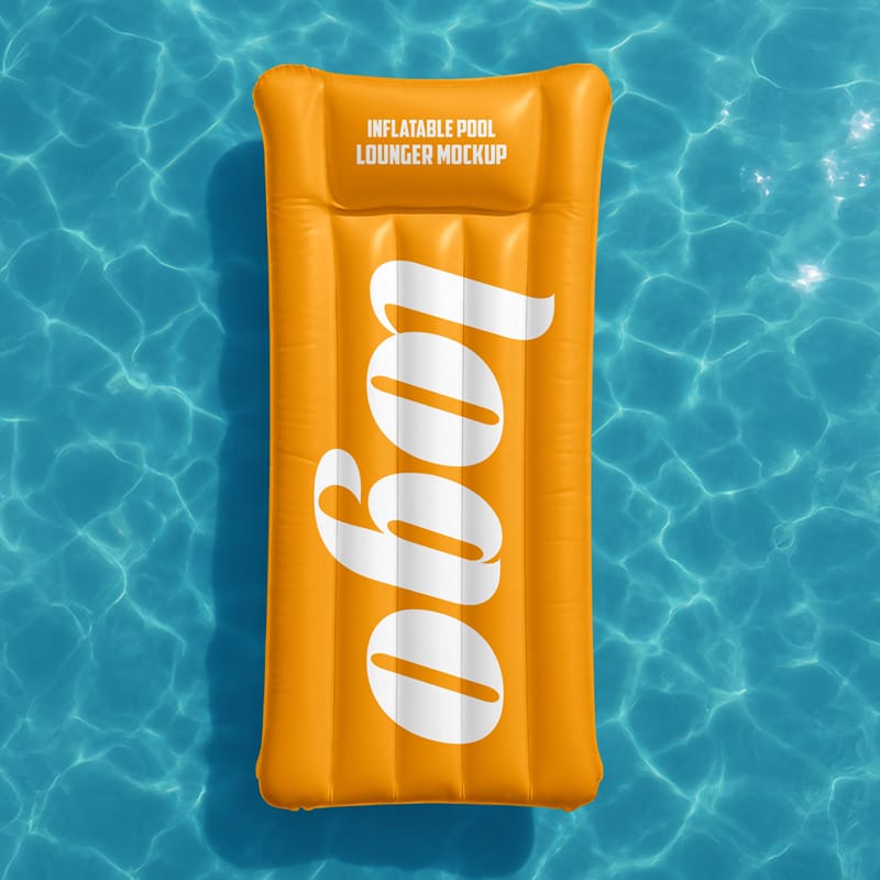 Inflatable Pool Lounger Mockup PSD