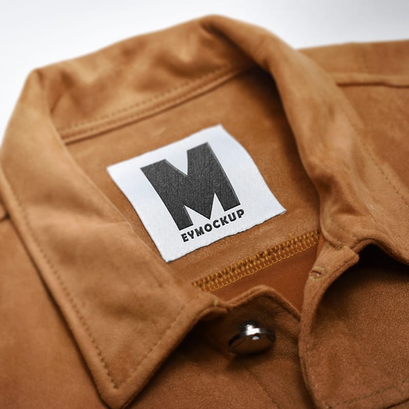 Jacket Tag Logo Mockup PSD