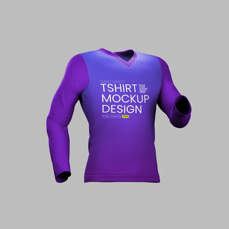 Long Sleeve Tshirt Mockup Template PSD