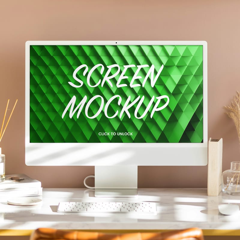 Modern Home Office Mockup PSD