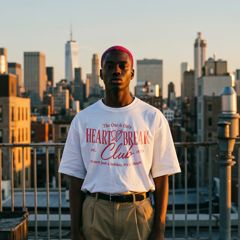 NY Rooftop T-Shirt Mockup PSD