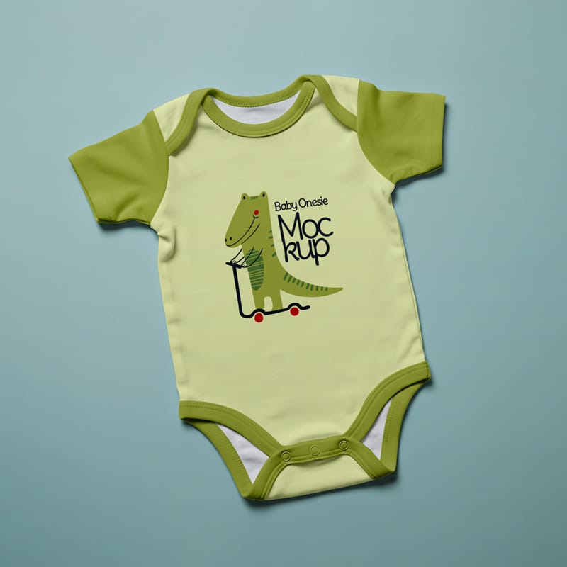 Onesie Baby Clothes Mockup PSD