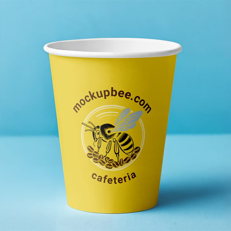 Open Eco Paper Cup Mockup PSD