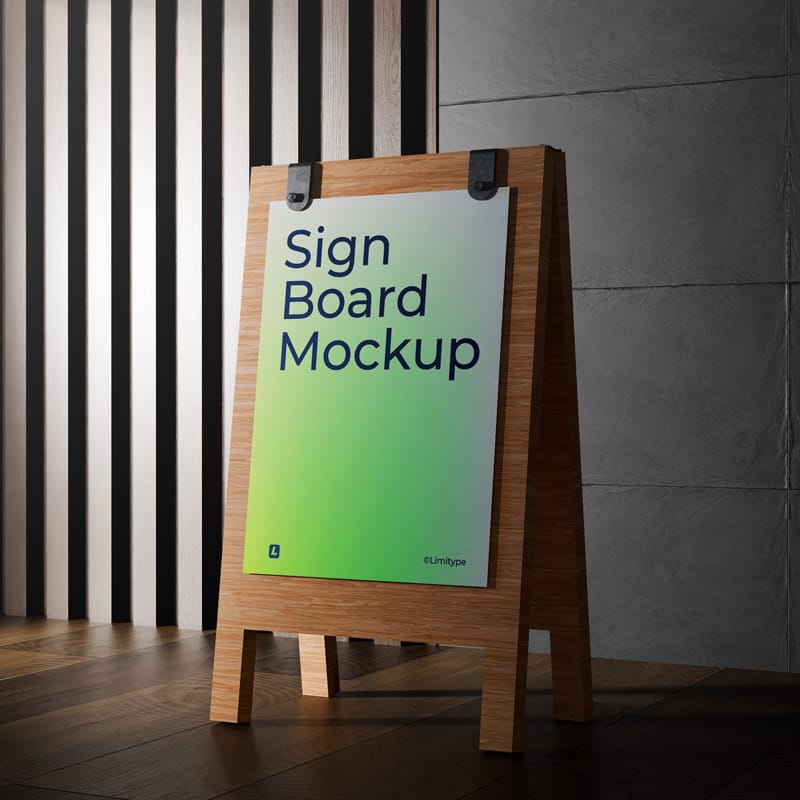 Outdoor Advertising Signboard Mockup PSD