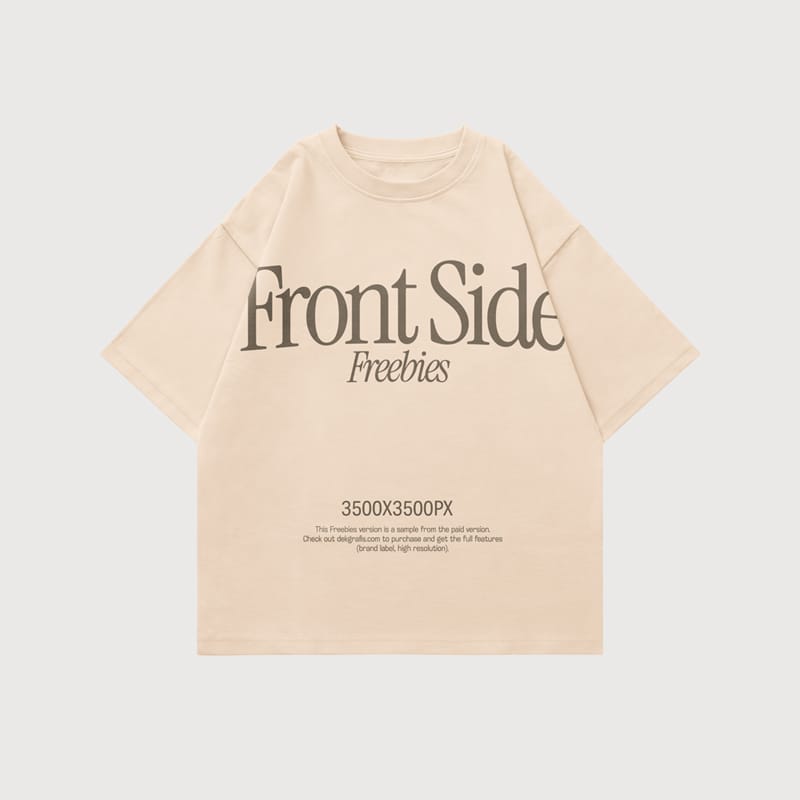 Oversized Tees Mockup Template PSD