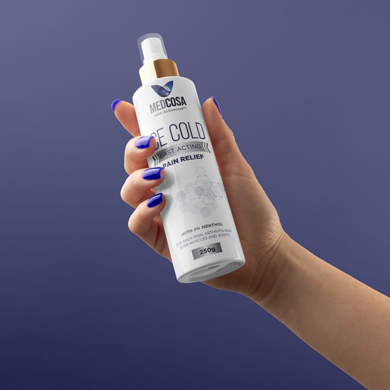 Pain Relief Spray Bottle Mockup PSD