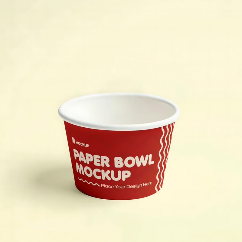 Paper Bowl Mockup PSD
