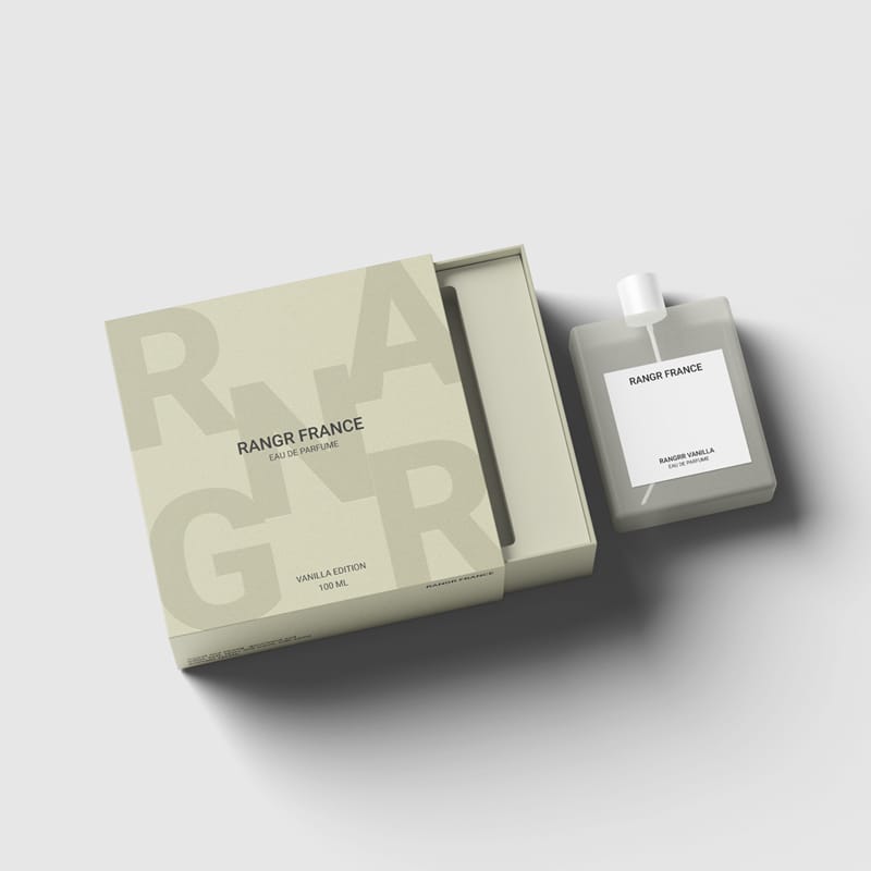 Perfume Packaging Box Mockup PSD