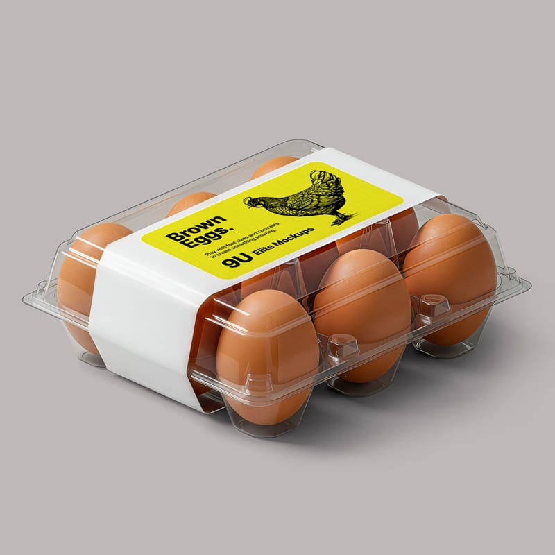 Premium Egg Packaging Mockup PSD
