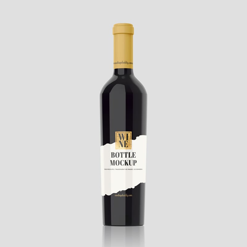 Premium Wine Bottle Mockup PSD