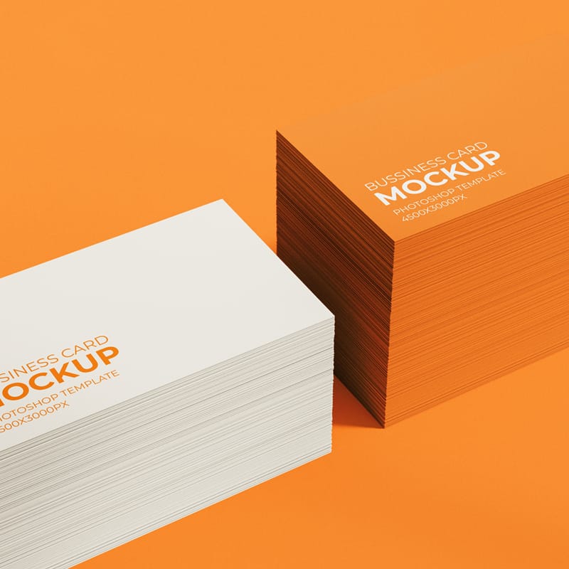 Realistic Business Card Mockup PSD for Brand Identity